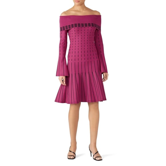 Prabal Gurung Collective Stripe Off The Shoulder Dress
Knit Raspberry 2 - Picture 4 of 11
